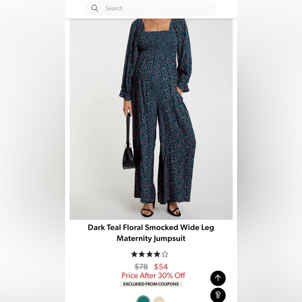 Pinkblush Teal and Floral Jumpsuit